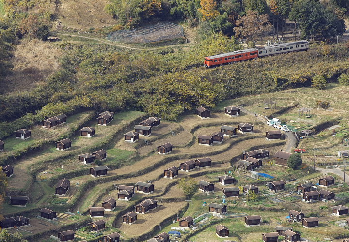 津山線（高倉山頂上から）