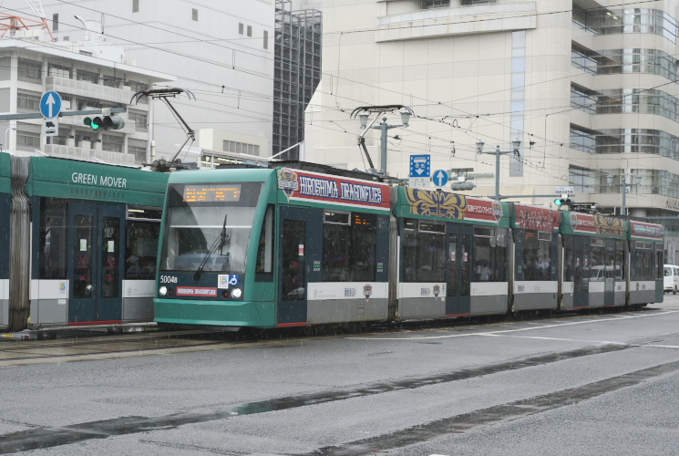 広島電鉄５０００形（５００４号）紙屋町西～原爆ドーム前