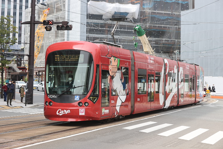 広島電鉄５１０４号（広島駅～猿猴橋町）