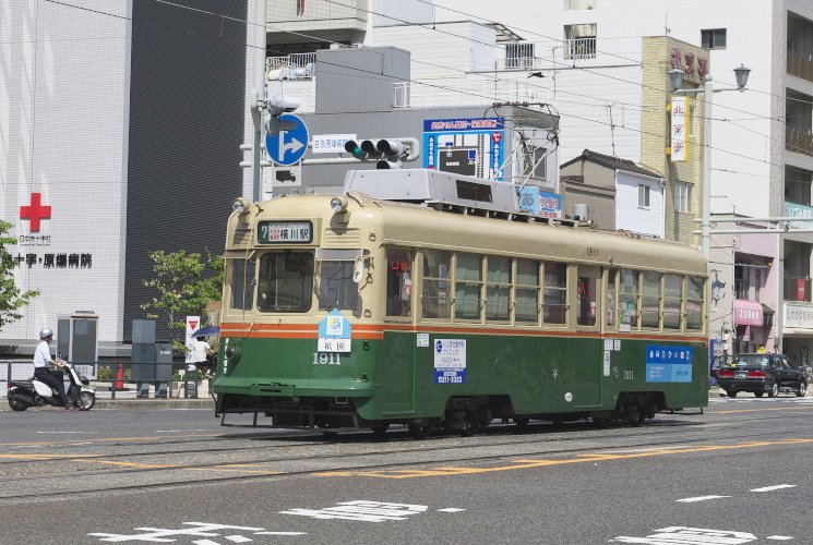 広島電鉄１９１１（日赤病院前）