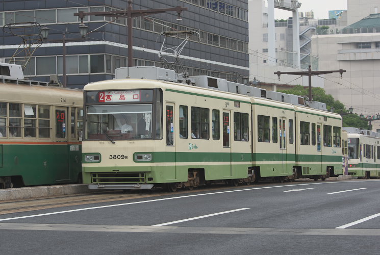 広島電鉄３８０９号（原爆ドーム～本川町）