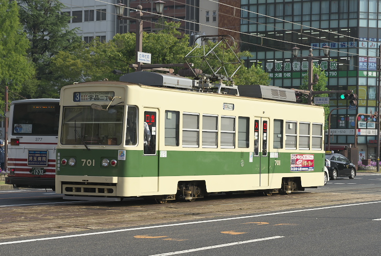 広島電鉄７０１号（袋町～中電前）