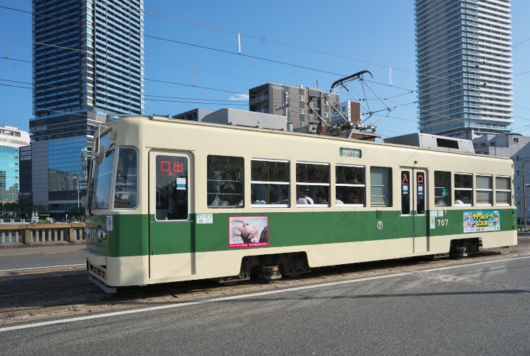 広島電鉄７０７号（猿猴橋町～的場町前）