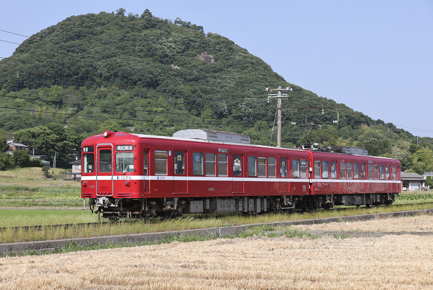 ことでん１３００形（１３０６＋１３０５）白山～学園通り