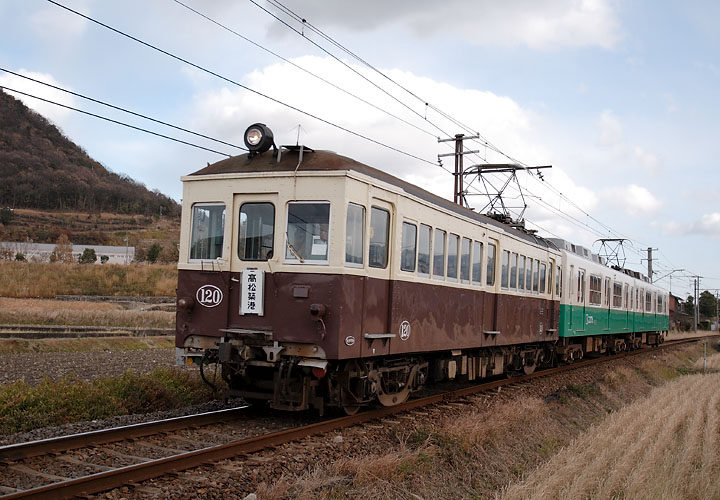 琴電１２０号（２０５２列車）白山～学園通り