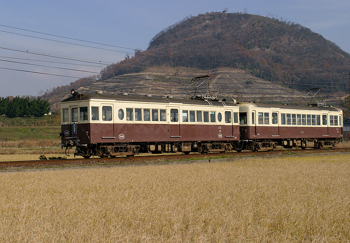 琴電３００号，７６０号の編成（白山～学園通り）