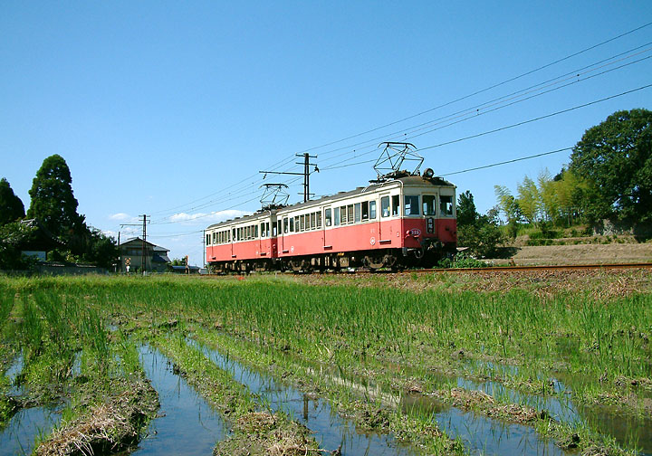 琴電３０００形２連（３２５号，３１５号）平木～白山