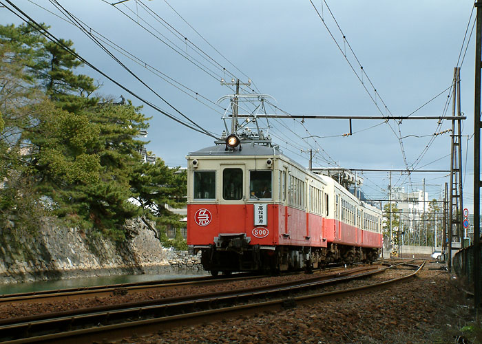 琴電　５０００形，１０１０形（５００号，１０１２号，１０１１号）片原町 ～ 高松築港