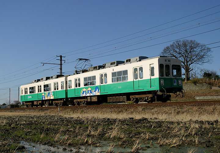 琴電６００形（６１３＋６１４）学園通り～白山