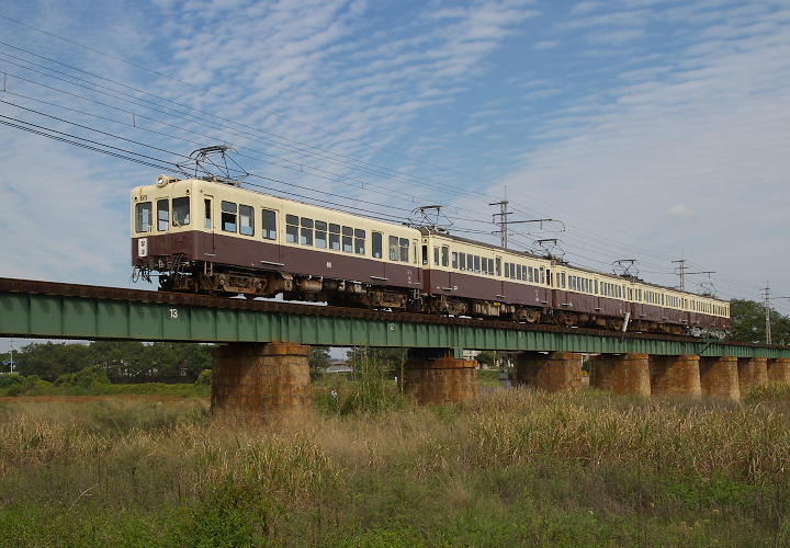 琴電旧型電動車５両編成試運転列車