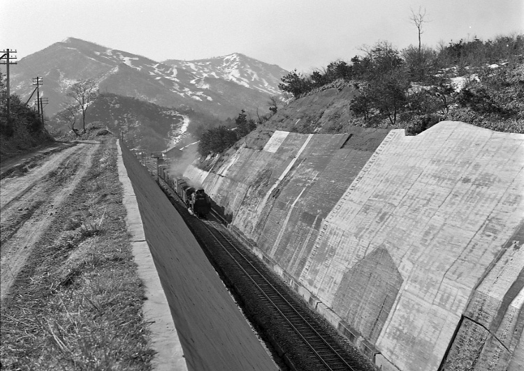 芸備線（脊梁山地を越える貨物列車）