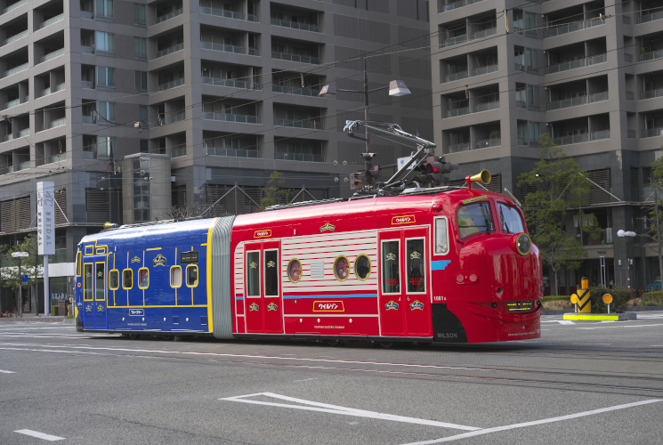 岡電１０８１号（柳川～城下）チャギントン電車