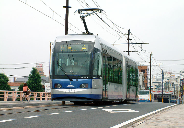 京橋上の９２０１号京橋（西大寺町～小橋）