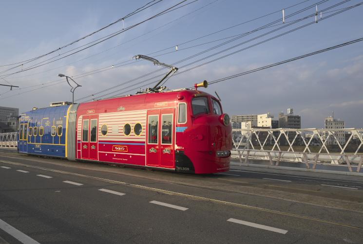 岡電１０８１号（西大寺町～小橋）　チャギントン（練習運転）