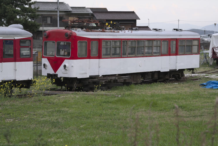 下津井電鉄モハ１０３（下津井駅跡）