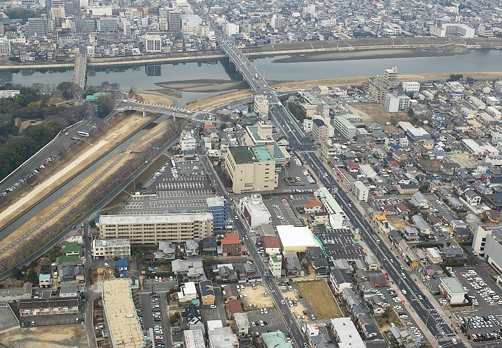 西大寺鉄道後楽園~森下線路跡(浜郵便局付近)