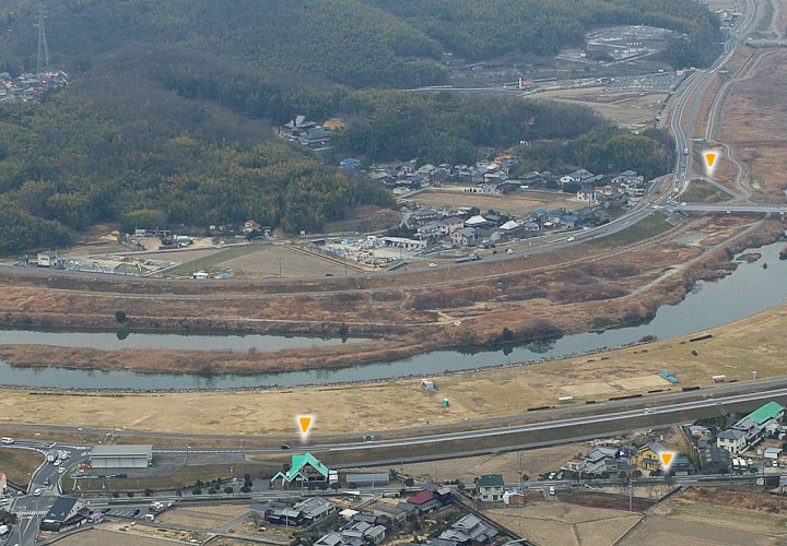 百間川陸閘門跡