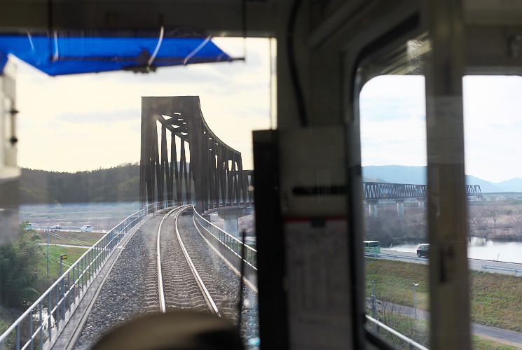 井原鉄道高梁川橋梁（岡山県総社市）