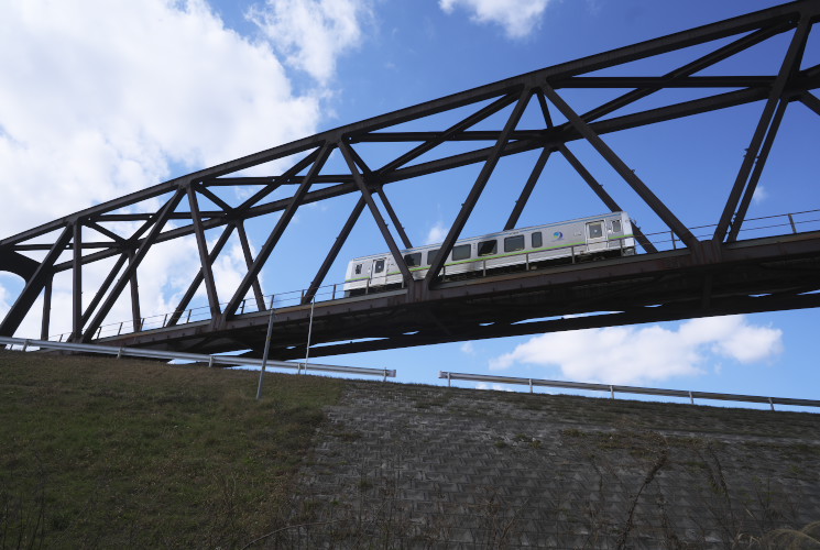 井原鉄道高梁川橋梁（岡山県総社市）